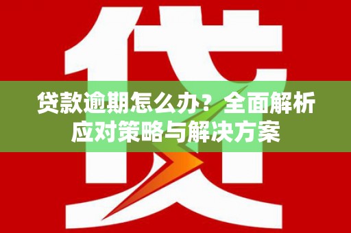 洛川贷款逾期怎么办？全面解析应对策略与解决方案