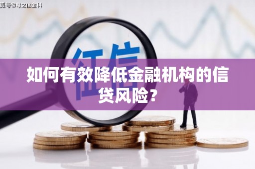 洛川如何有效降低金融机构的信贷风险？