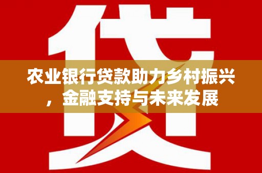洛川农业银行贷款助力乡村振兴，金融支持与未来发展