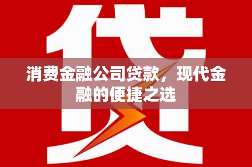 洛川消费金融公司贷款，现代金融的便捷之选