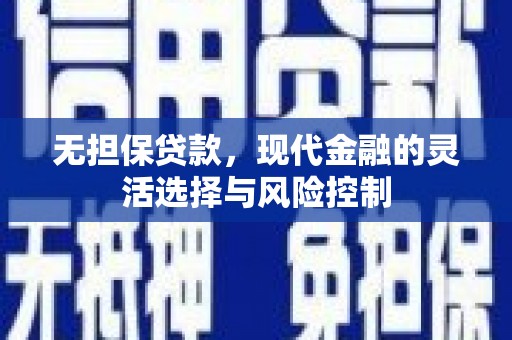 洛川无担保贷款，现代金融的灵活选择与风险控制