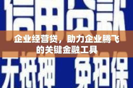 洛川企业经营贷，助力企业腾飞的关键金融工具
