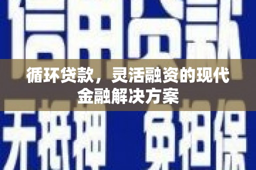 洛川循环贷款，灵活融资的现代金融解决方案