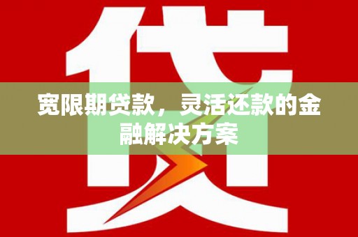 洛川宽限期贷款，灵活还款的金融解决方案