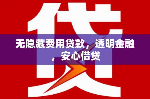 洛川无隐藏费用贷款，透明金融，安心借贷