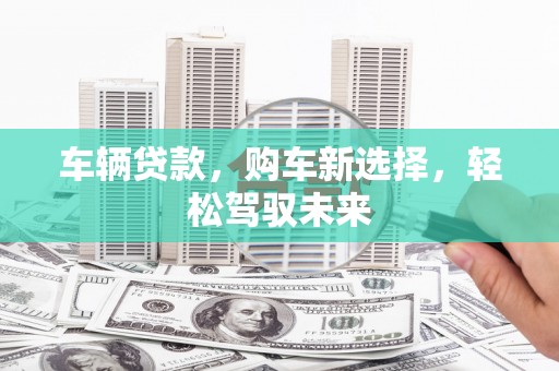洛川车辆贷款，购车新选择，轻松驾驭未来