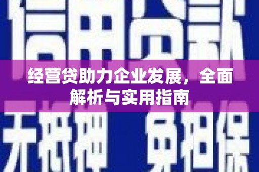 洛川经营贷助力企业发展，全面解析与实用指南
