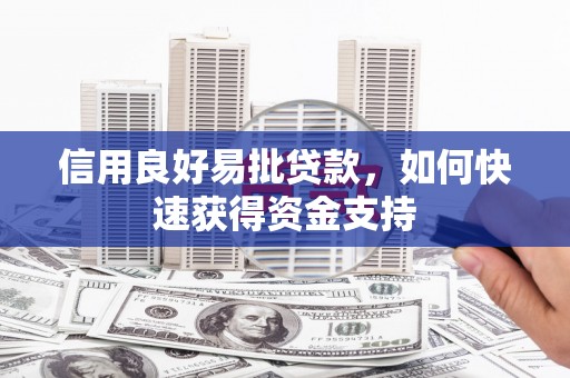 洛川信用良好易批贷款，如何快速获得资金支持