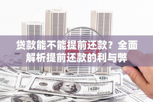 洛川贷款能不能提前还款？全面解析提前还款的利与弊