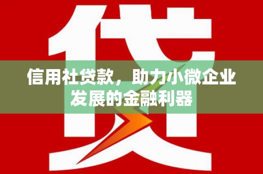洛川信用社贷款，助力小微企业发展的金融利器