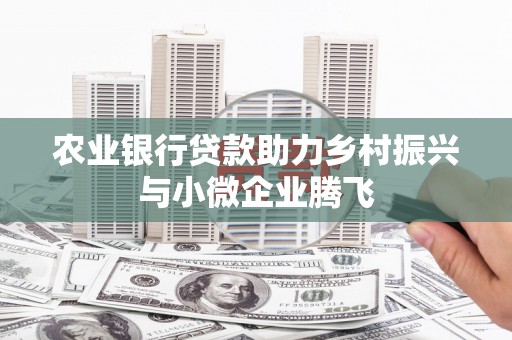洛川农业银行贷款助力乡村振兴与小微企业腾飞
